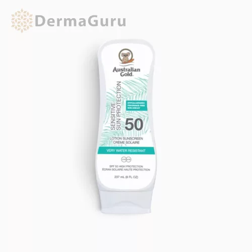 Australian Gold Sensitive Sun Protection Lotion SPF 50, balsam do ciała z ochroną przeciwsłoneczną, 237 ml