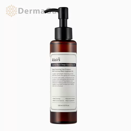 Klairs Gentle Black Deep Cleansing Oil, głęboko oczyszczający olejek do mycia twarzy 150 ml