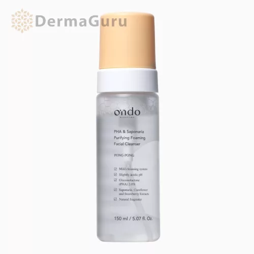 Ondo Beauty 36.5 PHA & Saponaria Purifying Foaming Facial Cleanser, pianka oczyszczająca do twarzy, 150 ml